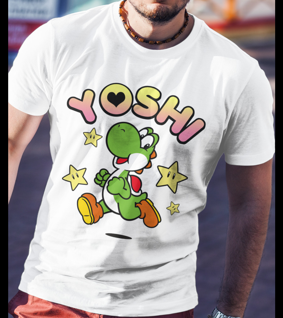 Yoshi Starry Adventure With Heart T-Shirt