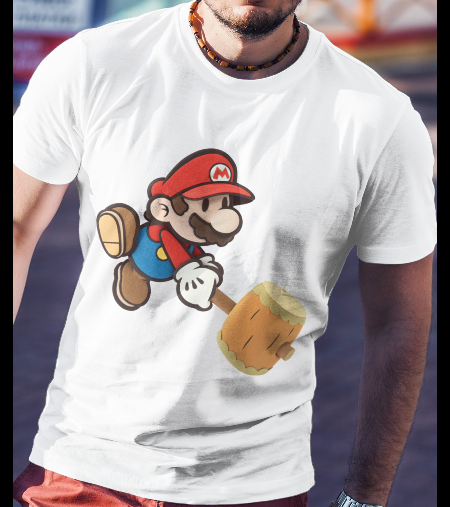 Super Mario Paper Hammer Mario T-Shirt