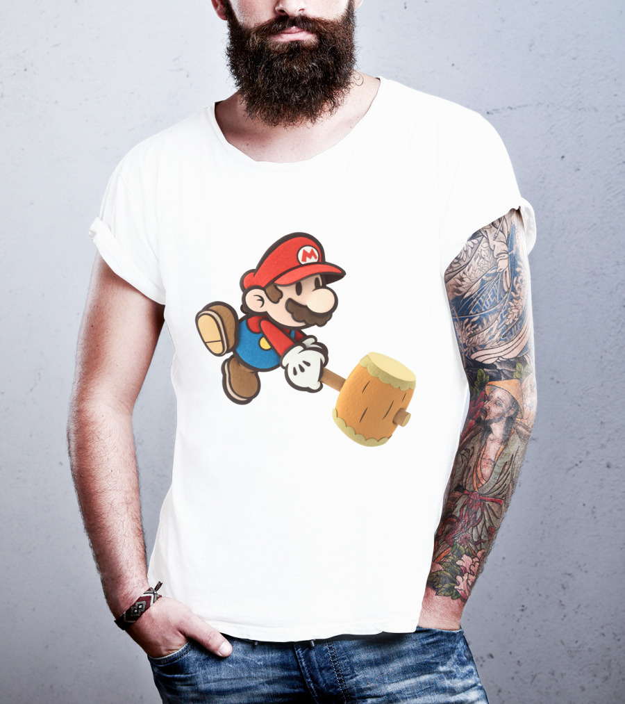 Super Mario Paper Hammer Mario T-Shirt