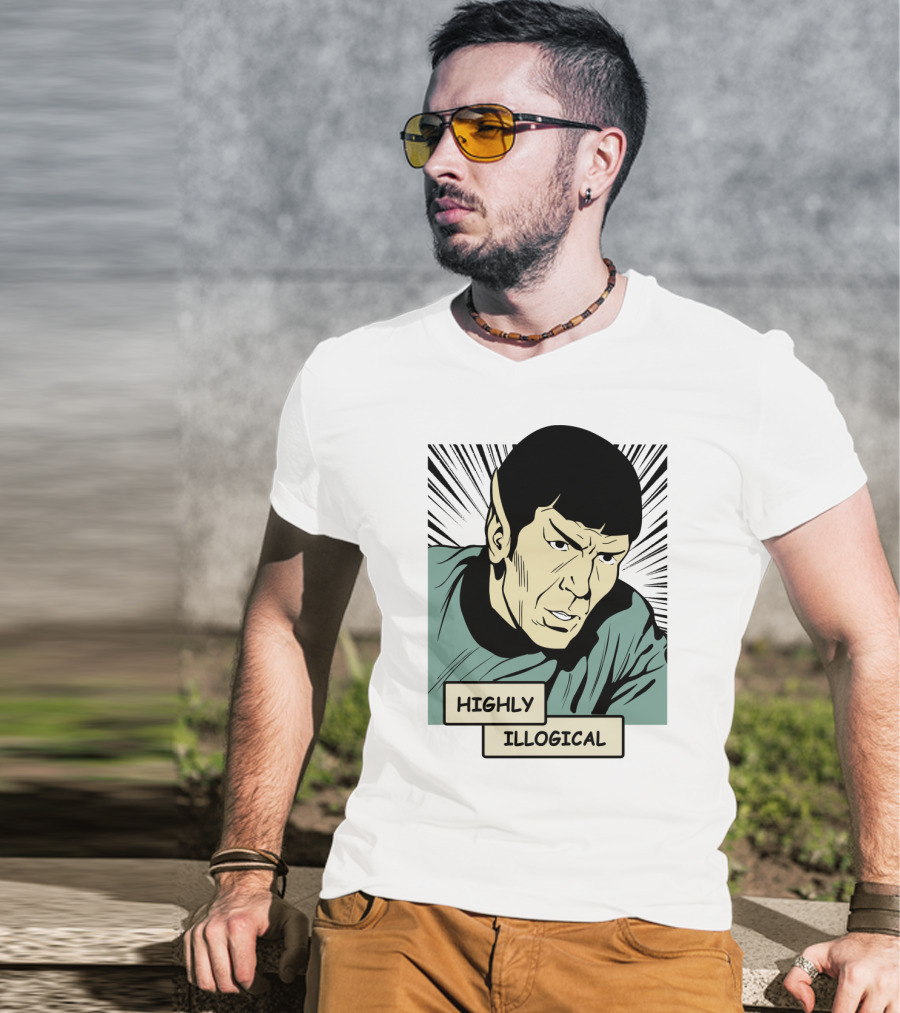 Star Trek Spock Highly Illogical Comic T-Shirt
