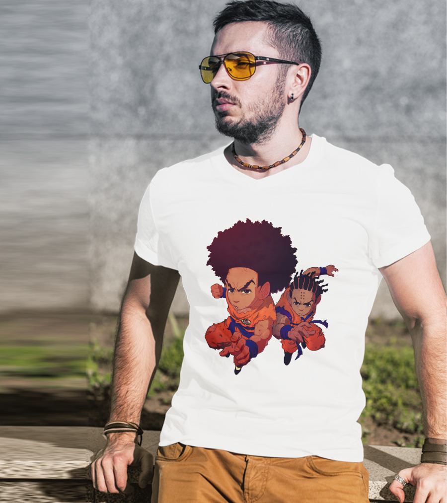 Dragonball Z Fusion Afro Style Characters T-Shirt