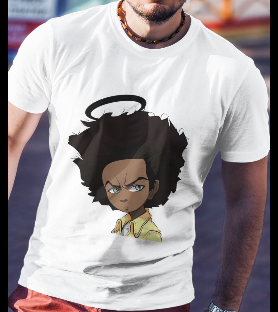 TBD7 Boondocks Huey Freeman Anime Halo T-Shirt