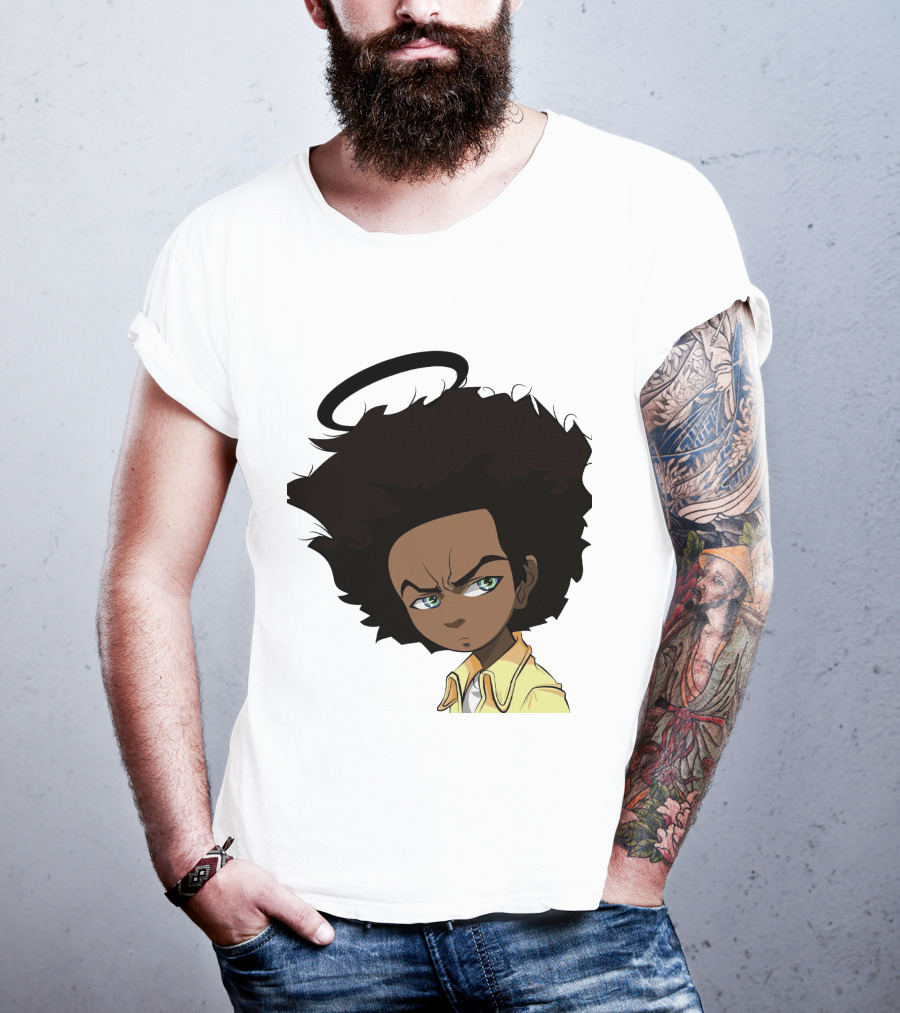TBD7 Boondocks Huey Freeman Anime Halo T-Shirt