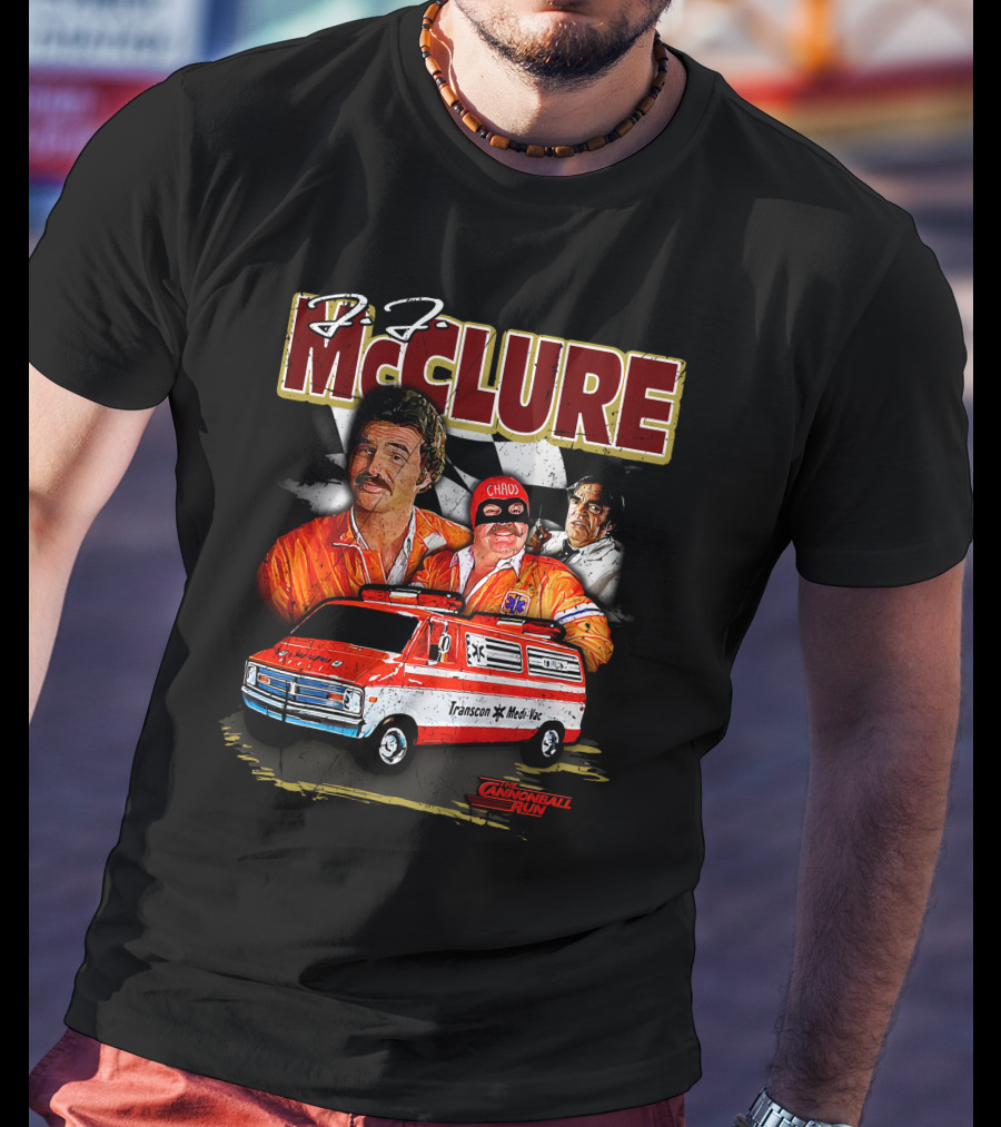 Cannonball Run J.J. McClure Transcon Med-Vac Van Racing T-Shirt