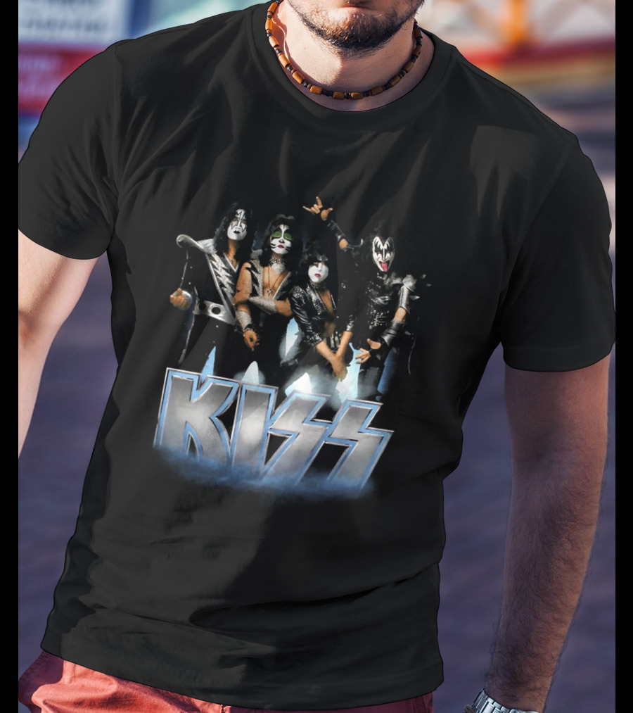 KISS Band Iconic Rock Group Members Face Paint And Costumes T-Shirt