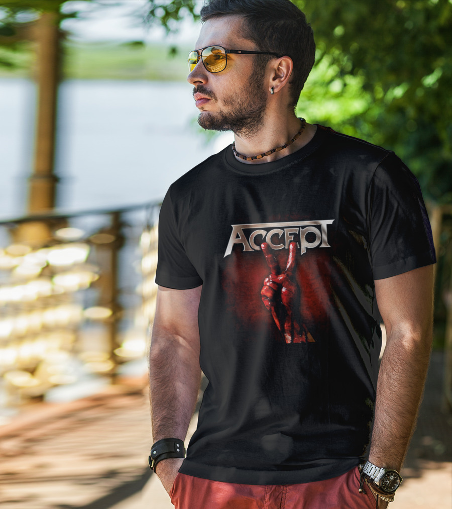Accept Bloodied Peace Sign T-Shirt