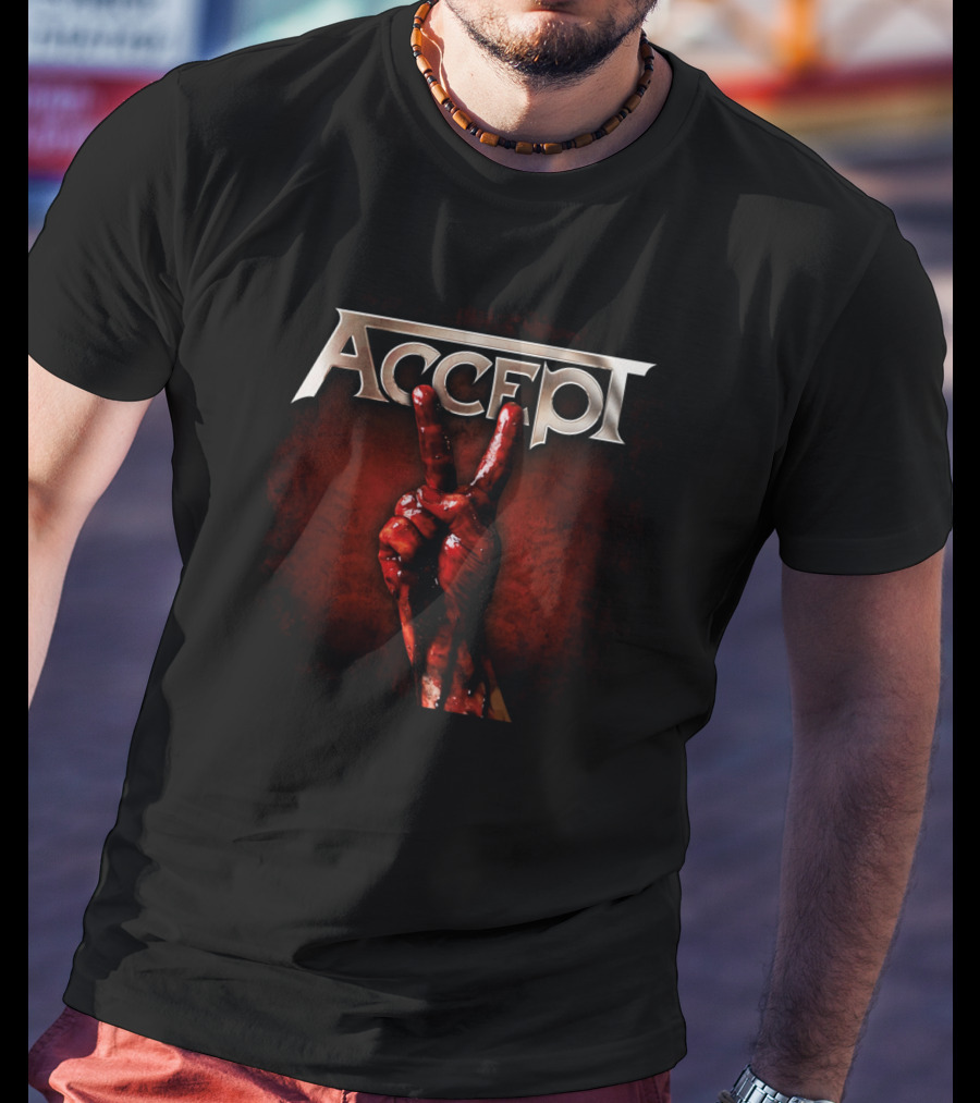 Accept Bloodied Peace Sign T-Shirt