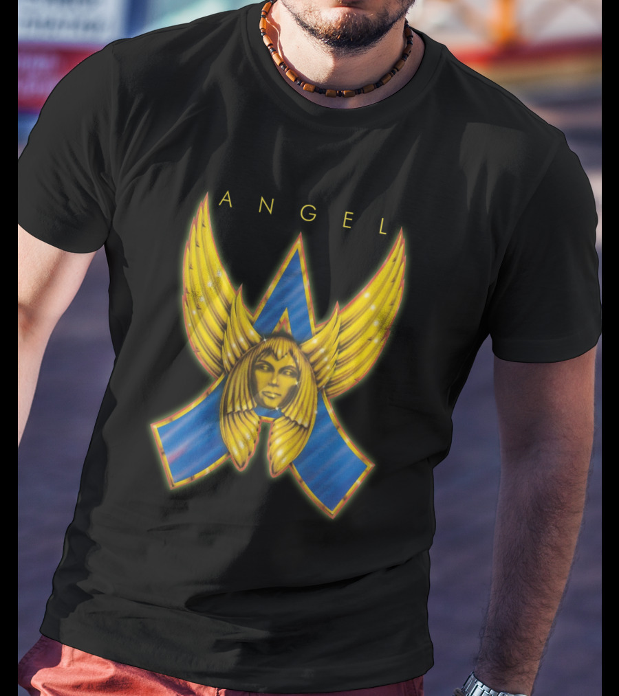 ANGEL Band Logo Winged Face Emblem T-Shirt