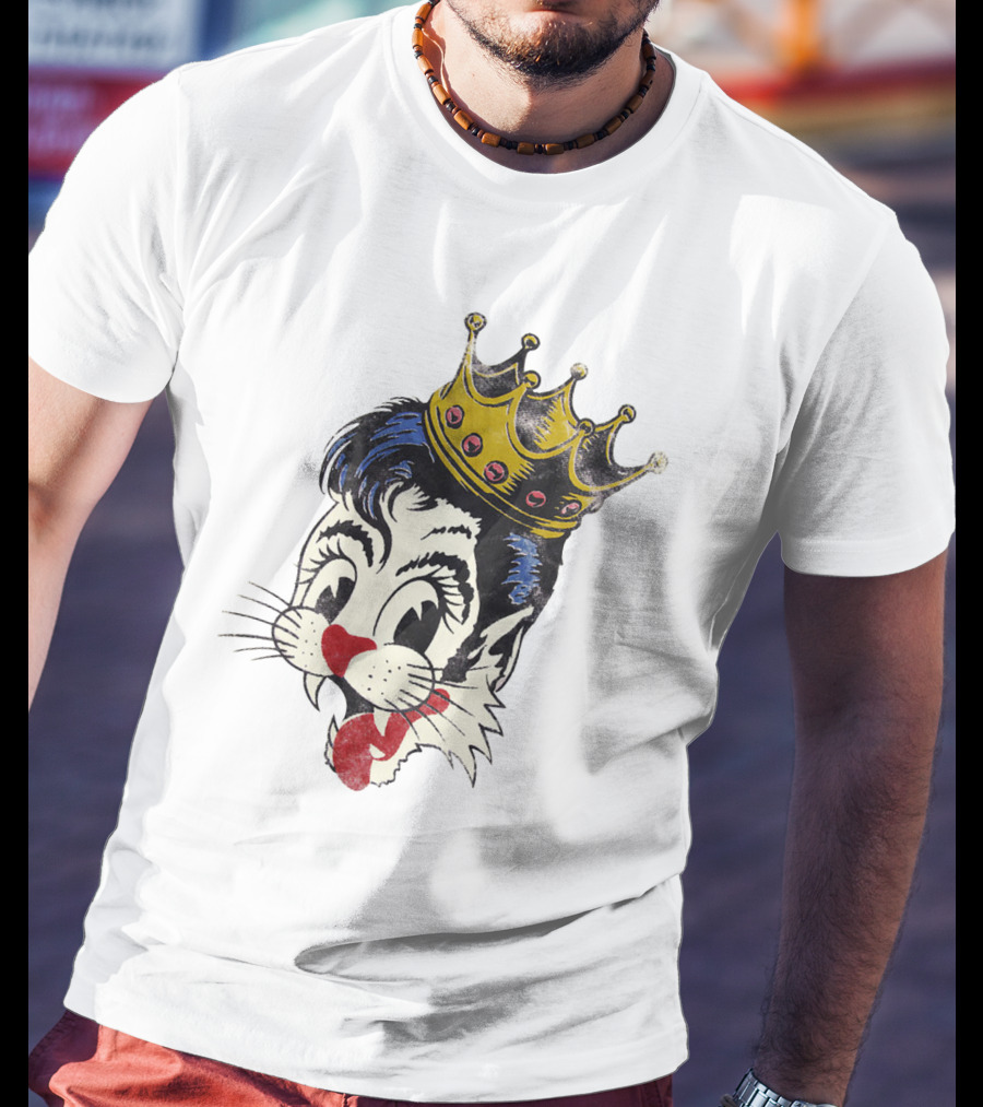 STC W Crowned Cat Face T-Shirt