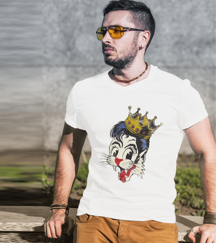 STC W Crowned Cat Face T-Shirt