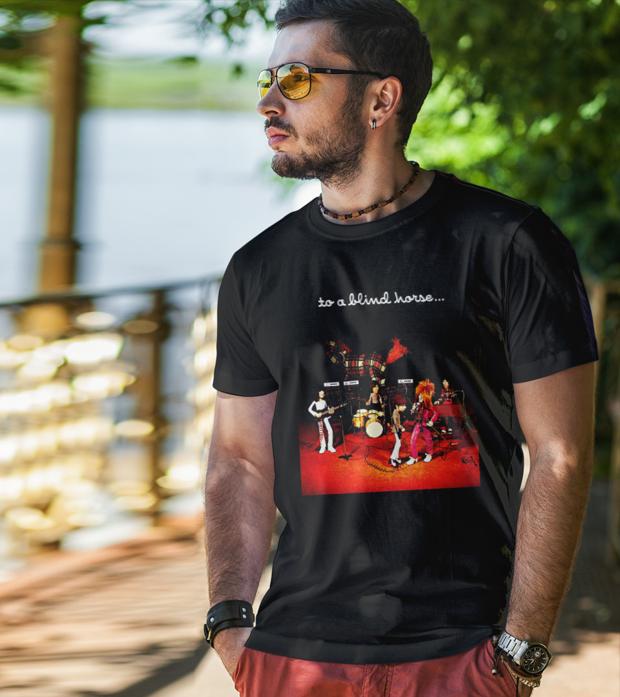 To A Blind Horse Band Performance Scene T-Shirt