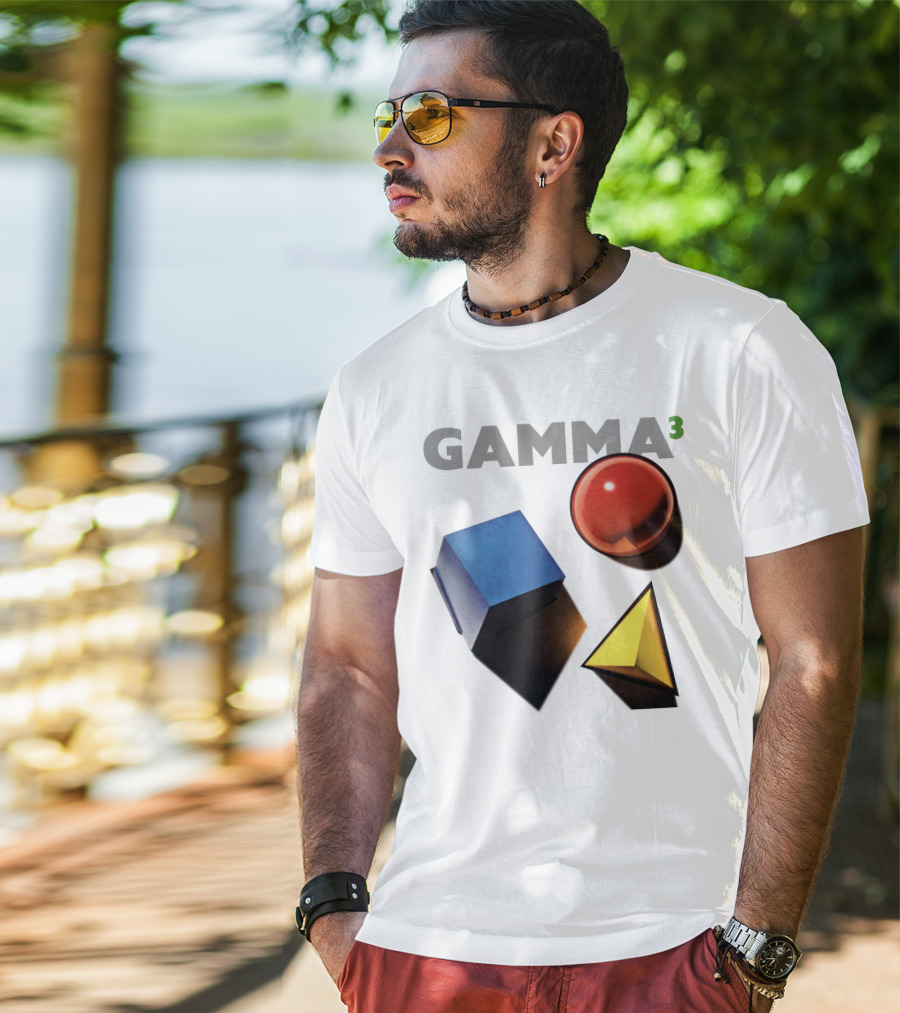 GAMMA 3 Geometric Shapes Cube Sphere Pyramid T-Shirt