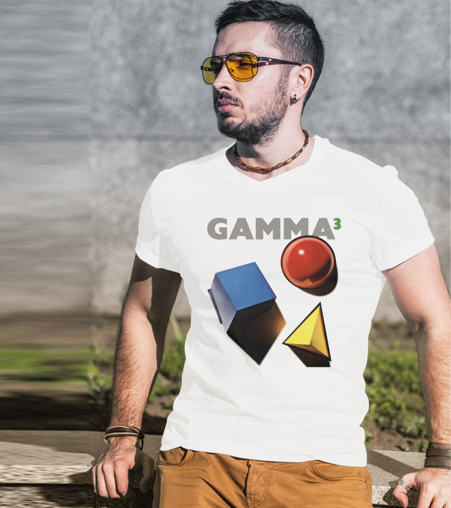 GAMMA 3 Geometric Shapes Cube Sphere Pyramid T-Shirt