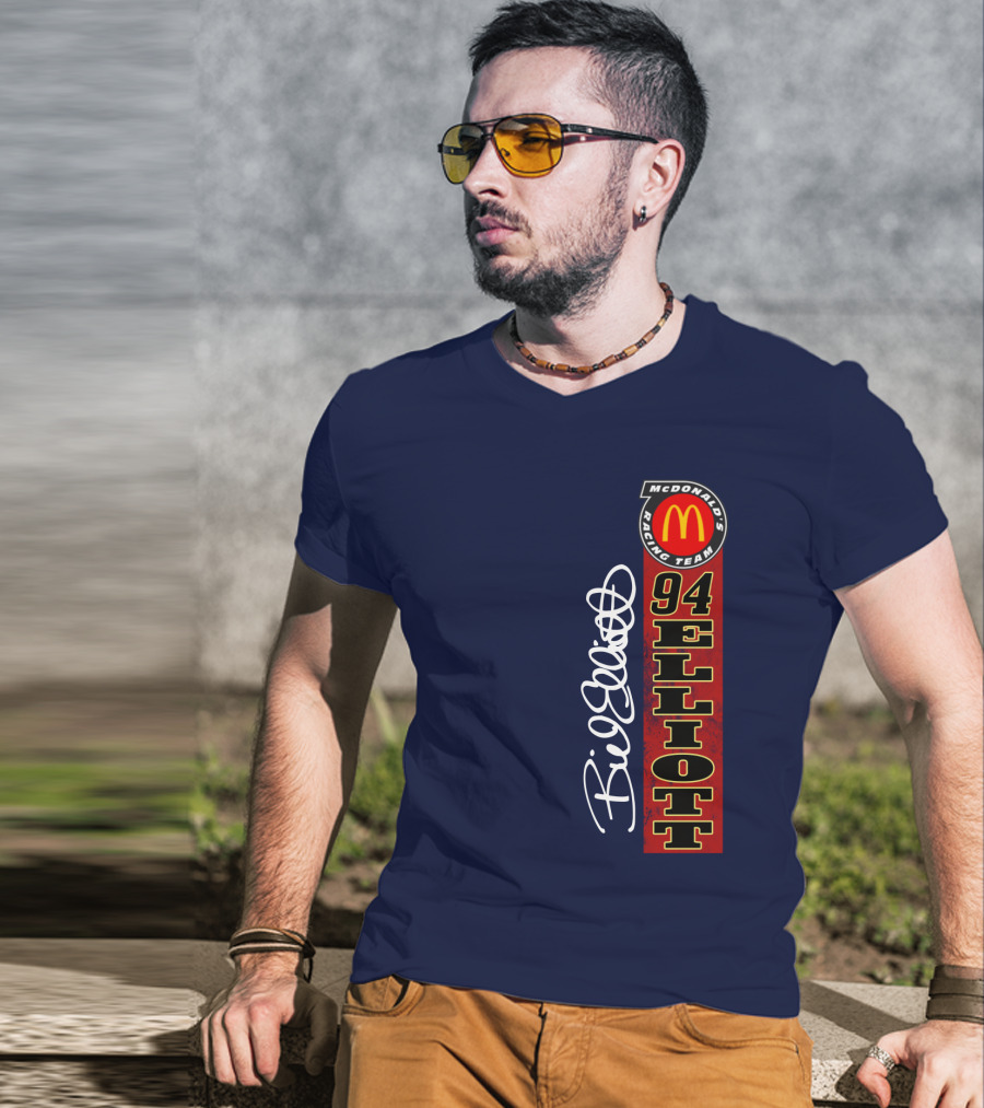 McDonald's Racing Team 94 Bill Elliott Signature T-Shirt
