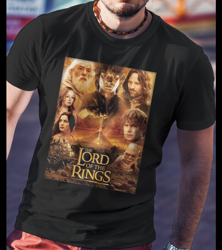 The Lord Of The Rings Gandalf Frodo Aragorn Sam Gollum Movie T-Shirt