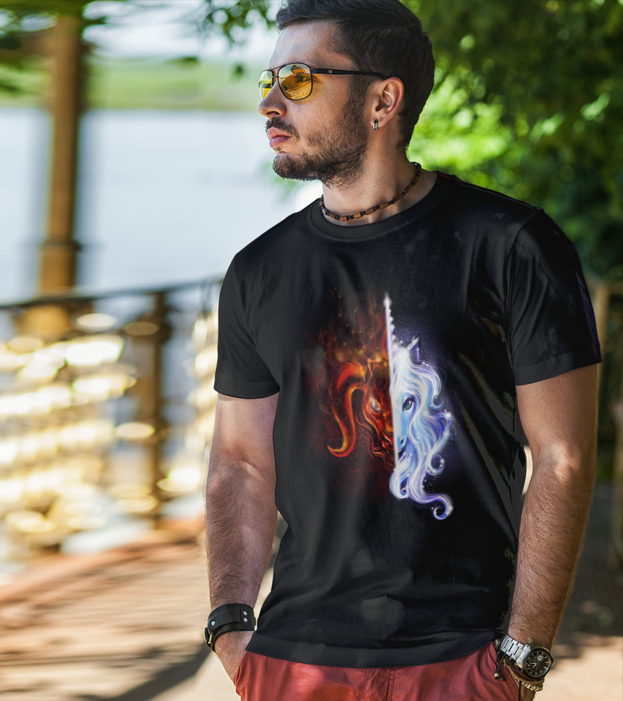 The Last Unicorn Duality Of Fire And Ice T-Shirt