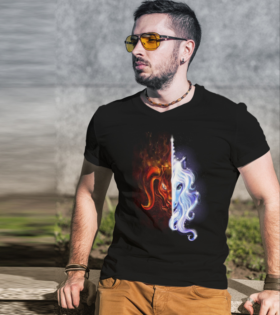 The Last Unicorn Duality Of Fire And Ice T-Shirt