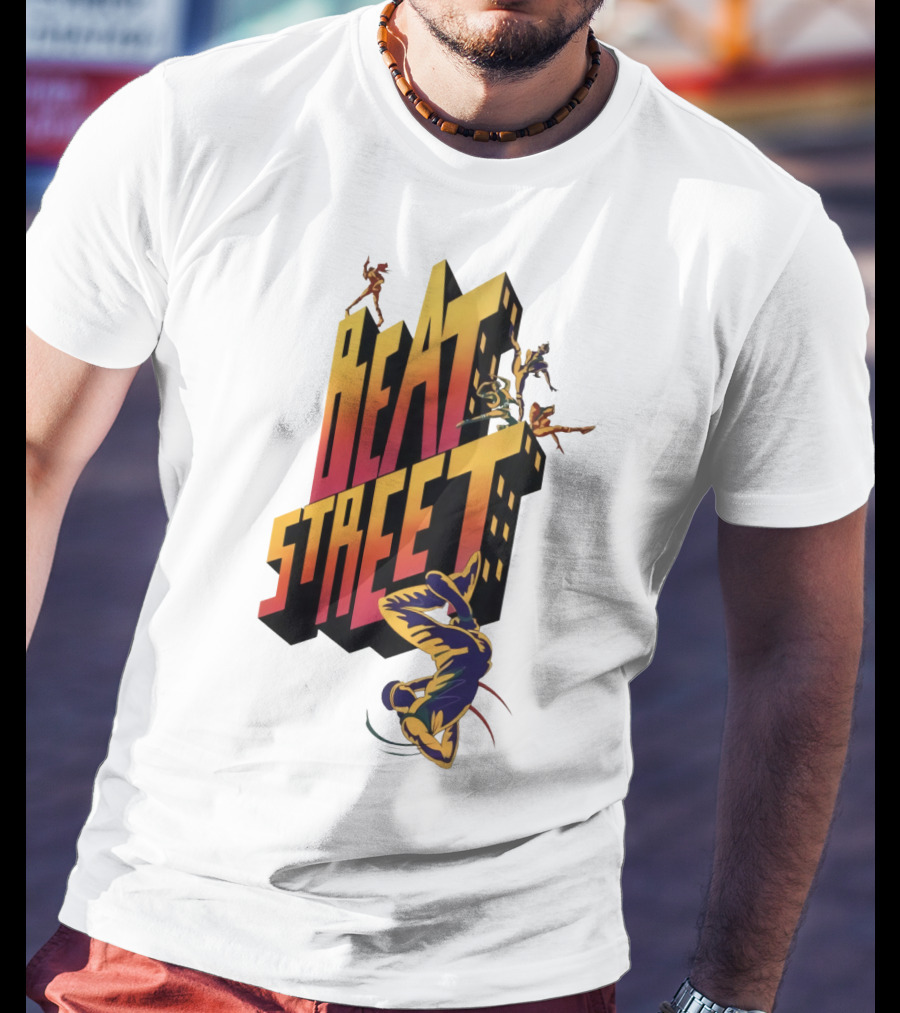Beat Street Breakdancing Silhouette Graffiti Style Retro T-Shirt