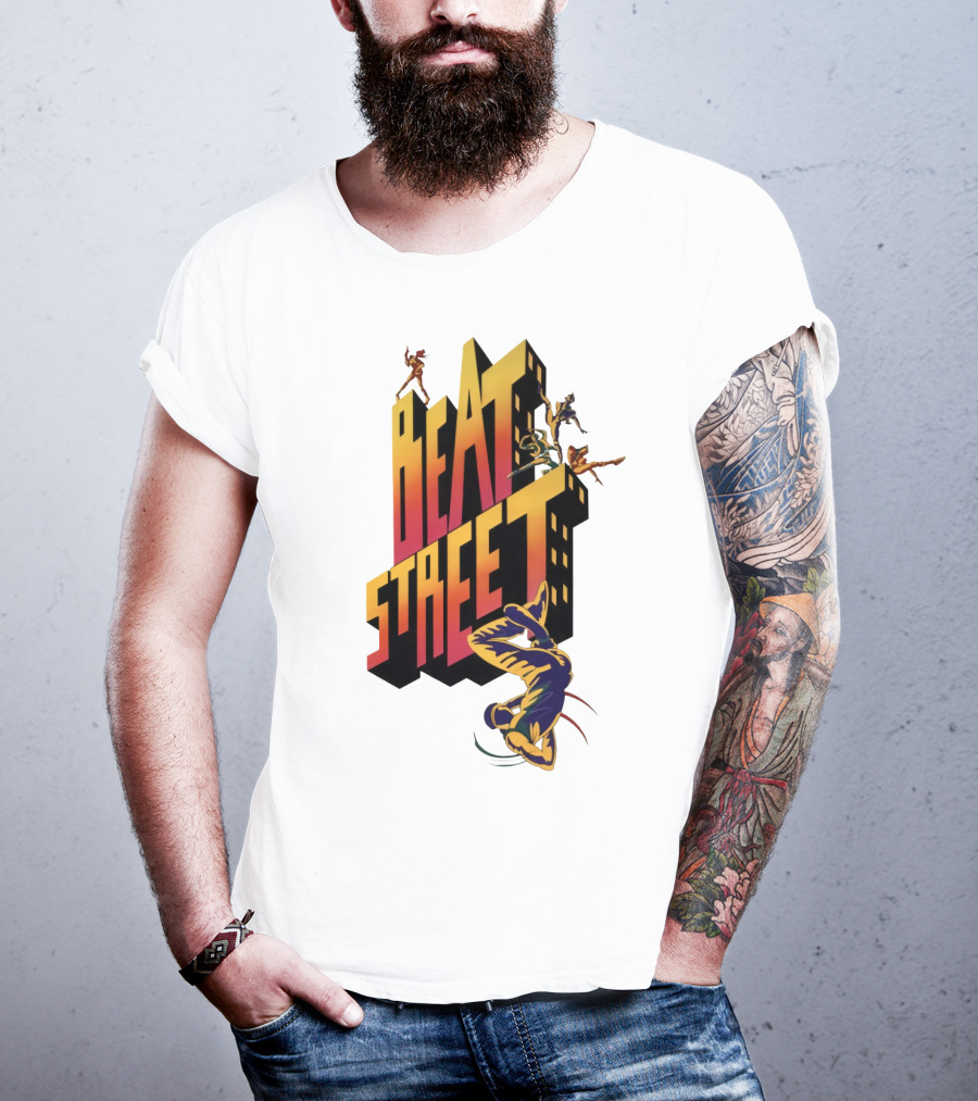 Beat Street Breakdancing Silhouette Graffiti Style Retro T-Shirt