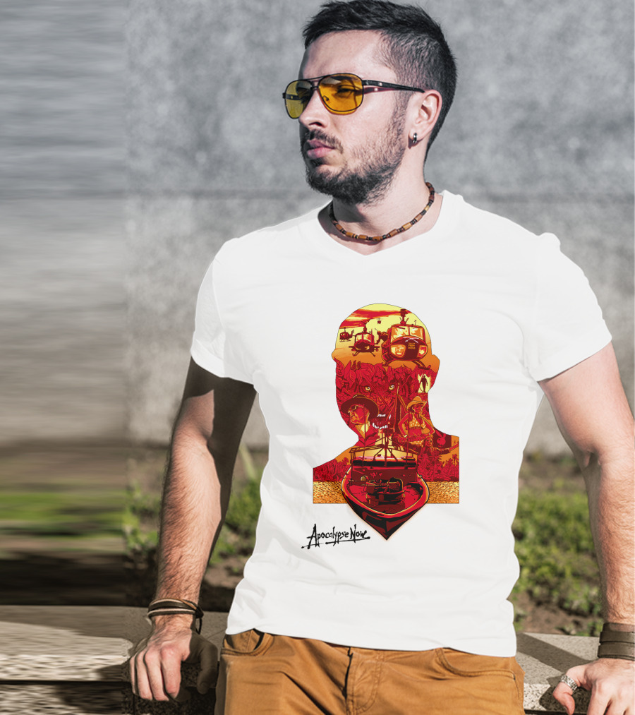 Apocalypse Now Graphic With Helicopters And Boat T-Shirt