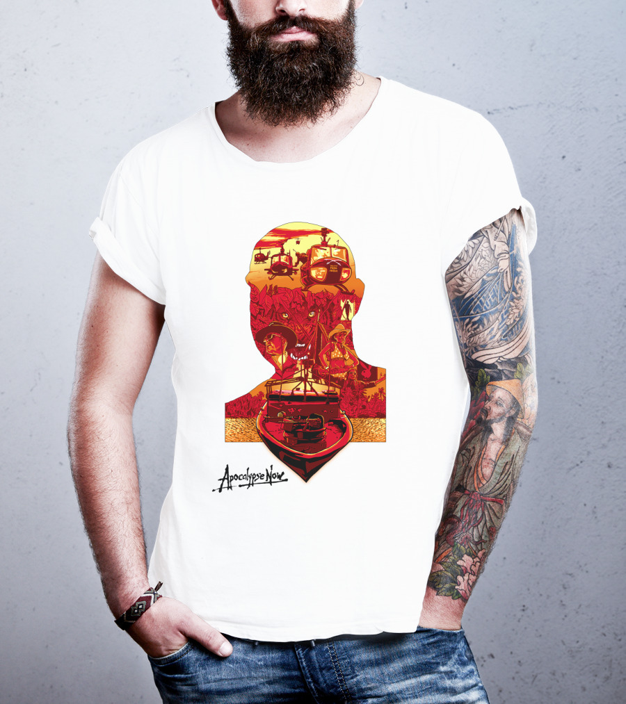 Apocalypse Now Graphic With Helicopters And Boat T-Shirt