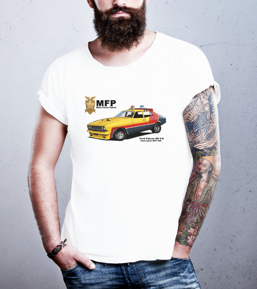 MFP Main Force Patrol Ford Falcon XB V8 Interceptor MFP 508 Mad Max T-Shirt