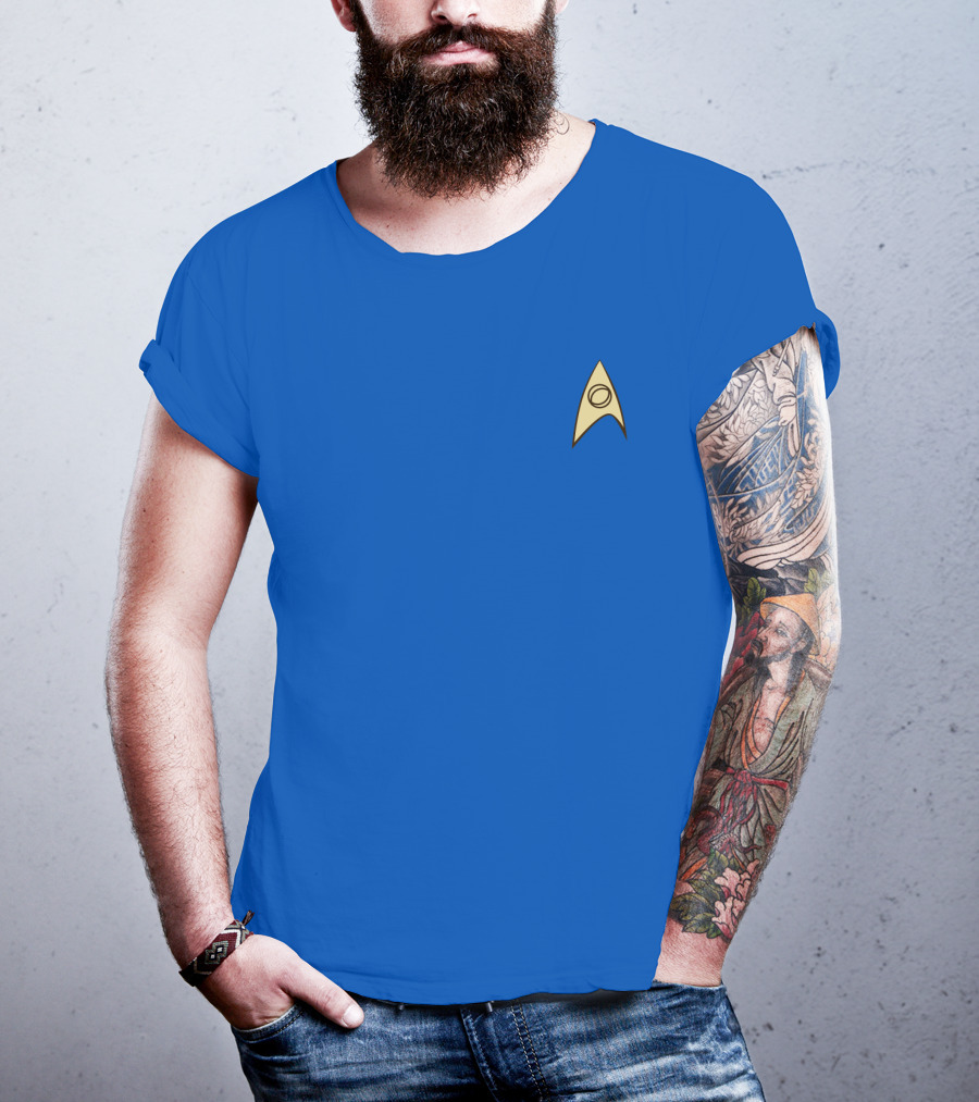 03 Original Star Trek Science Uniform Blue With Starfleet Insignia T-Shirt