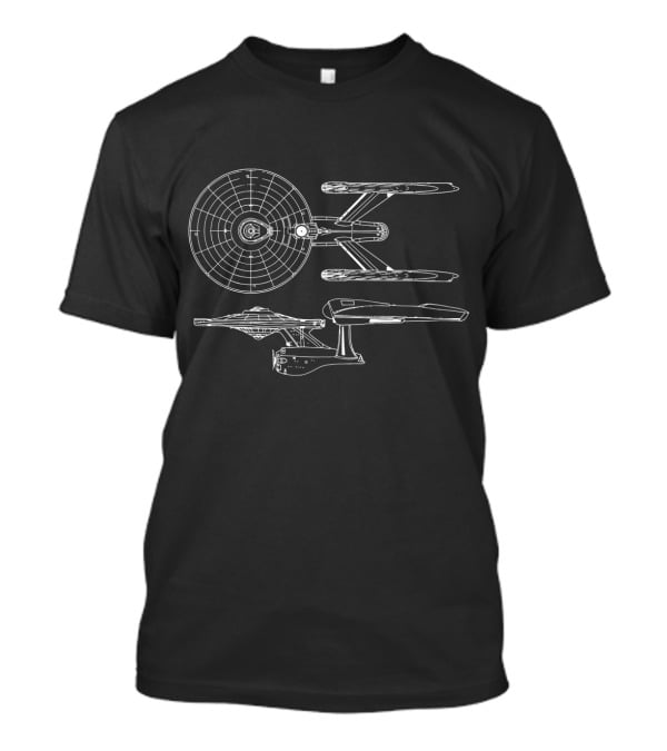 Vandor 80062 Star Trek Enterprise Blueprint Design Retro 09 T-Shirt