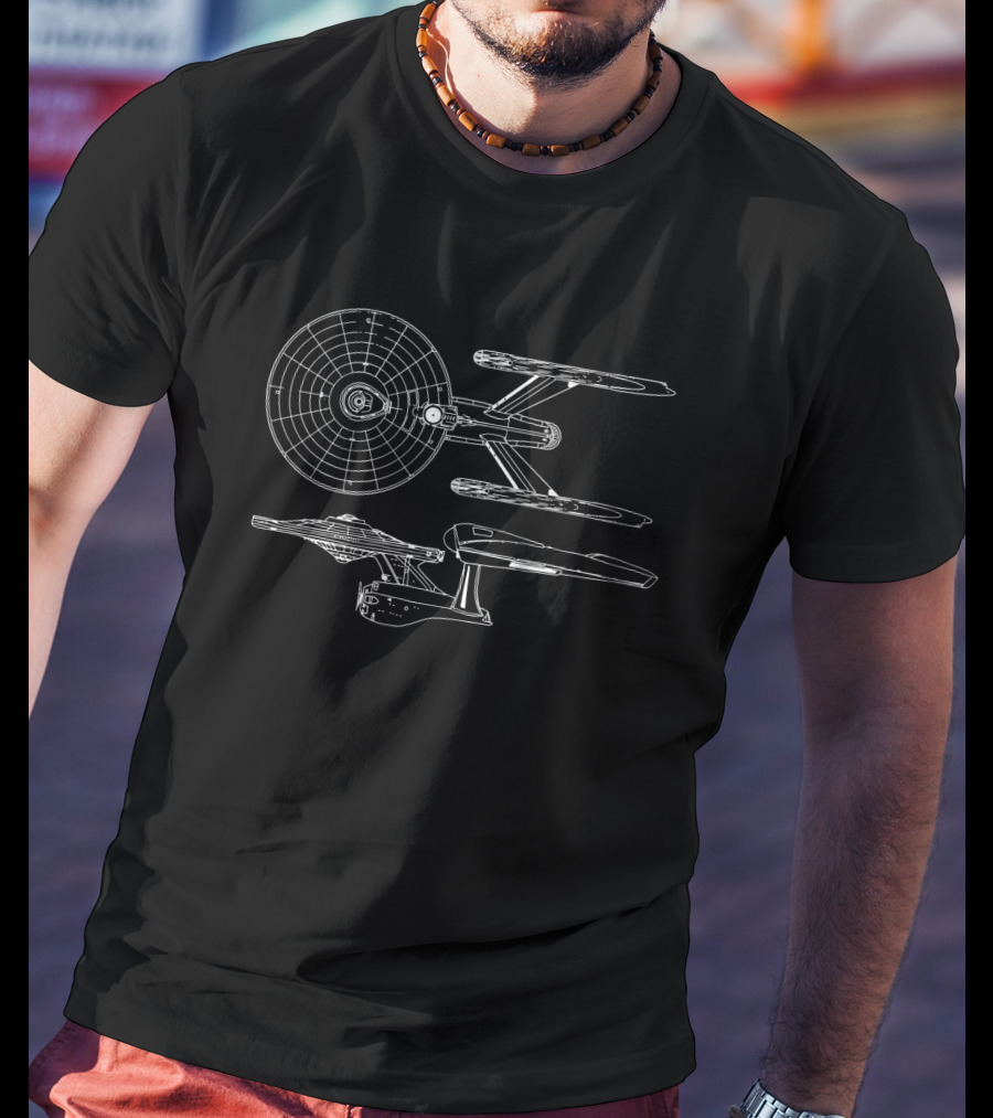 Vandor 80062 Star Trek Enterprise Blueprint Design Retro 09 T-Shirt