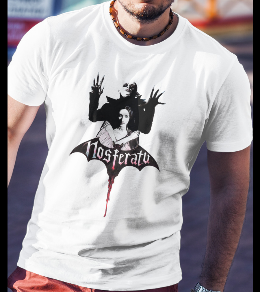 Nosferatu Vampyre Gothic Horror Illustration With Vampire And Woman T-Shirt