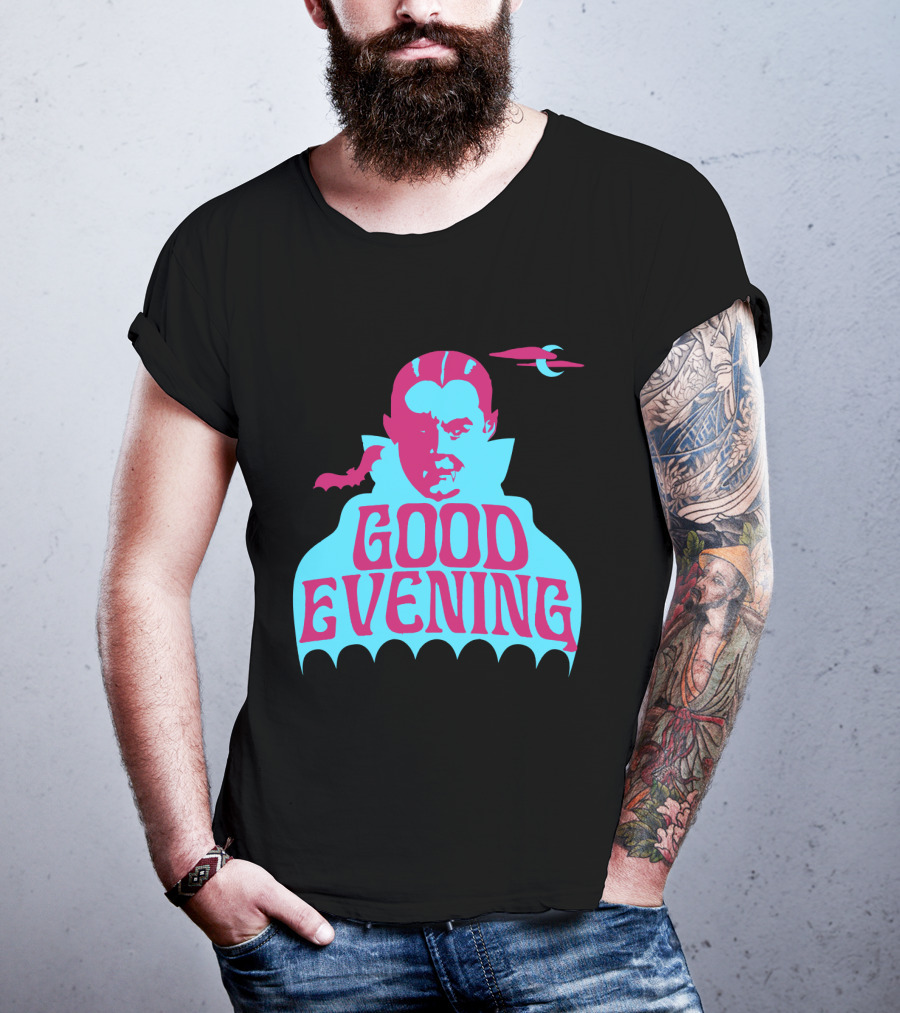Good Evening Dracula Vampire MoonBat Iconic T-Shirt