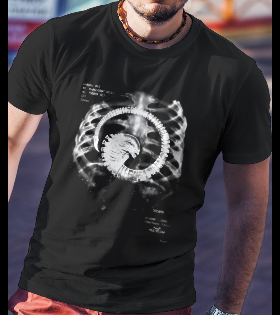 Subject #45 11-Dec-2567 X-Ray Alien Its A Baby Mirthcorp Series DG T-Shirt