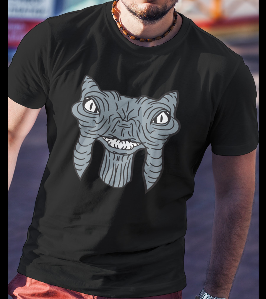 Alien Monster Creature Face Drawing T-Shirt