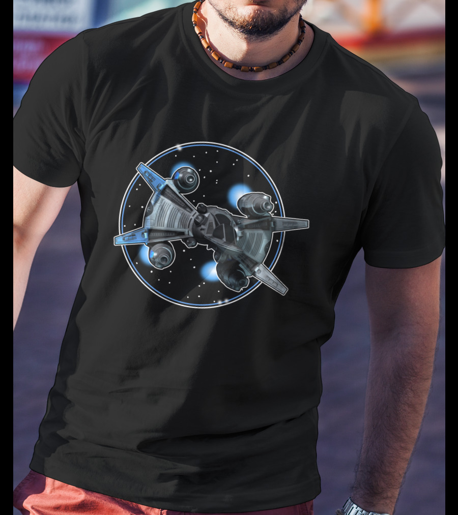 The Last Starfighter Gunstar Spaceship In Space Scene T-Shirt