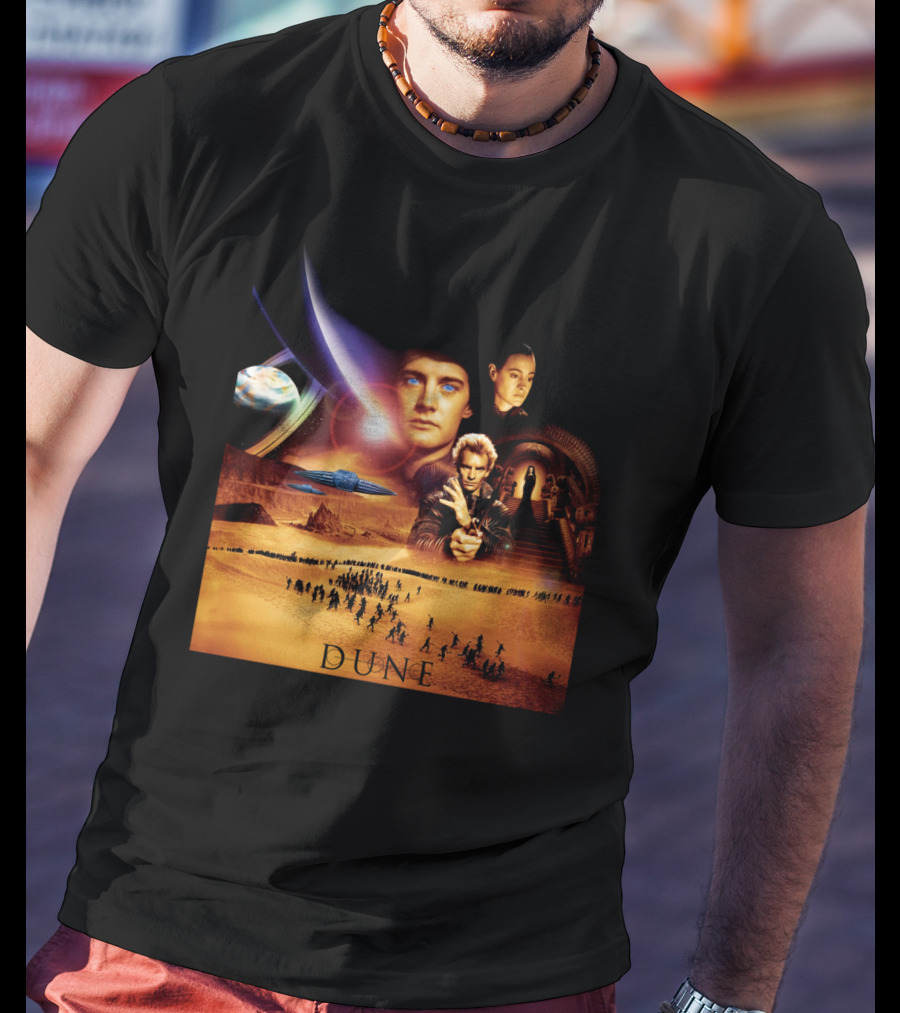 Dune Movie Characters And Desert Planet Collage T-Shirt
