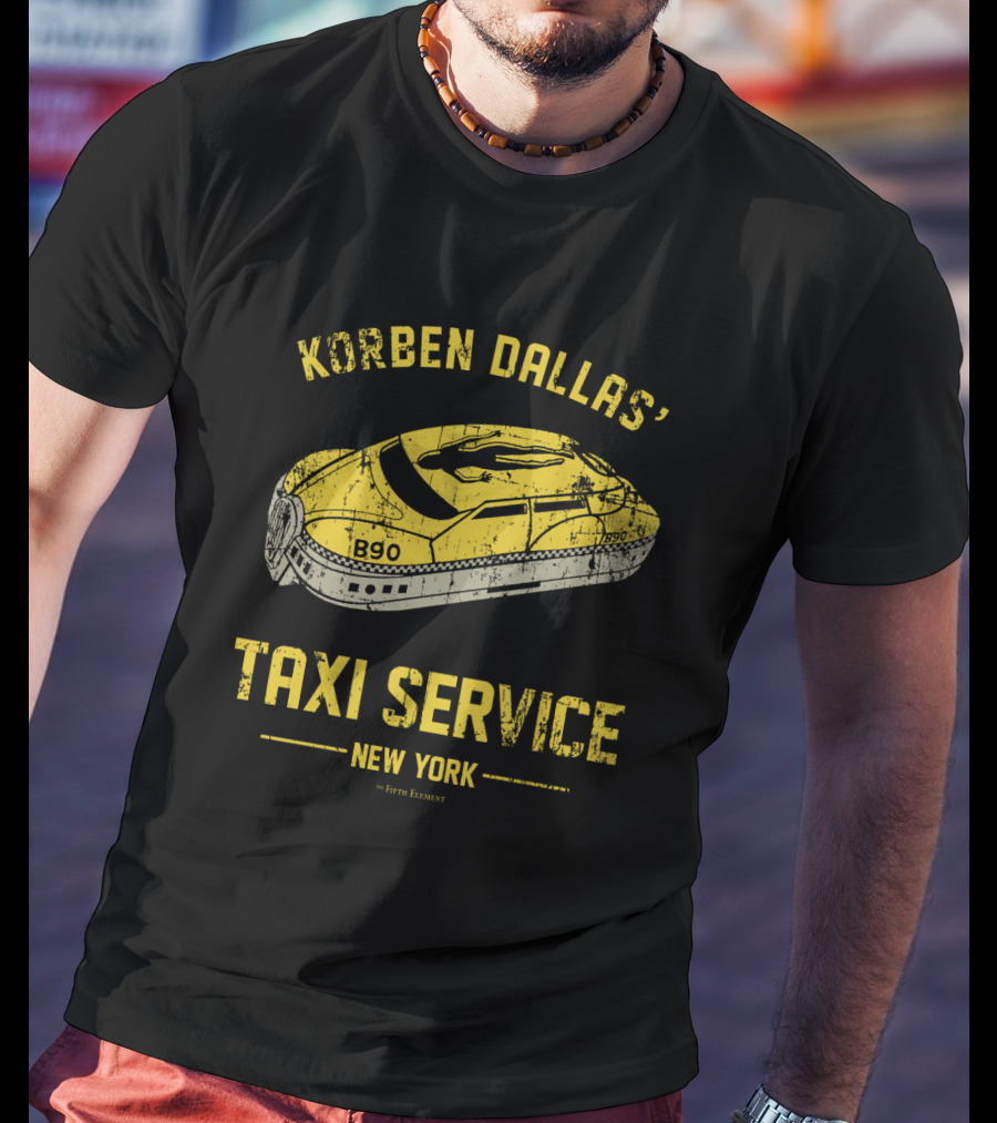 Korben Dallas' Taxi Service New York The Fifth Element B90 T-Shirt
