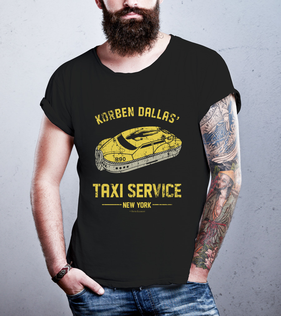Korben Dallas' Taxi Service New York The Fifth Element B90 T-Shirt