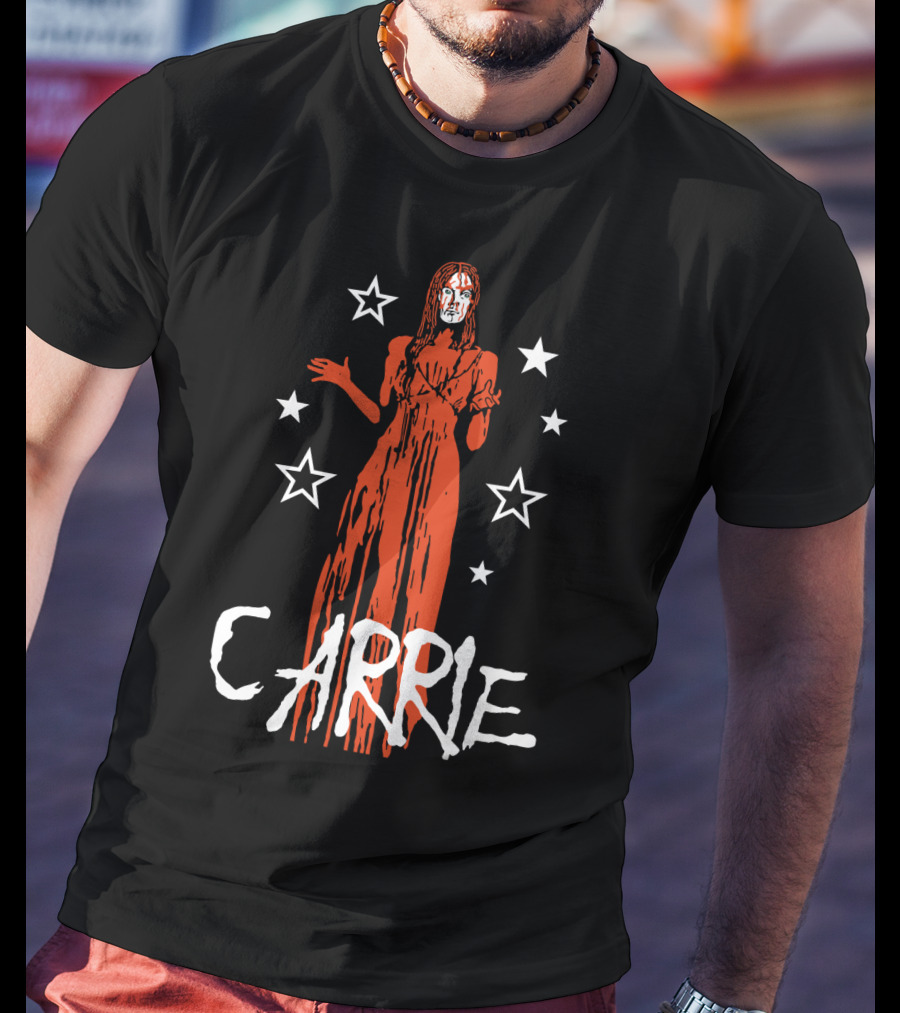 Carrie 1976 Blood-Soaked Prom With Stars T-Shirt