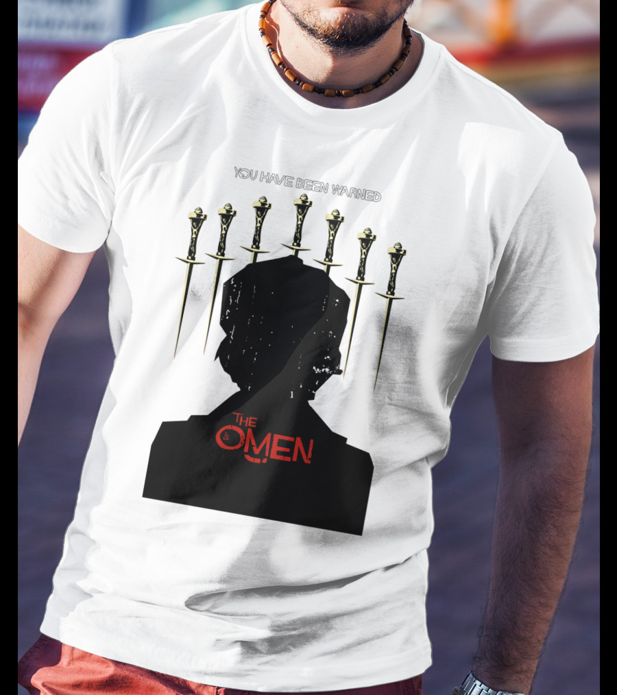 You Have Been Warned The Omen 1976 Silhouette And Daggers T-Shirt