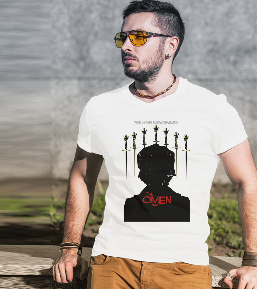 You Have Been Warned The Omen 1976 Silhouette And Daggers T-Shirt