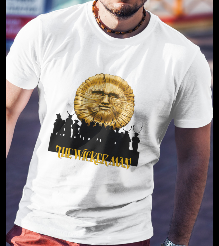 The Wicker Man Sun Face And Silhouetted Figures T-Shirt