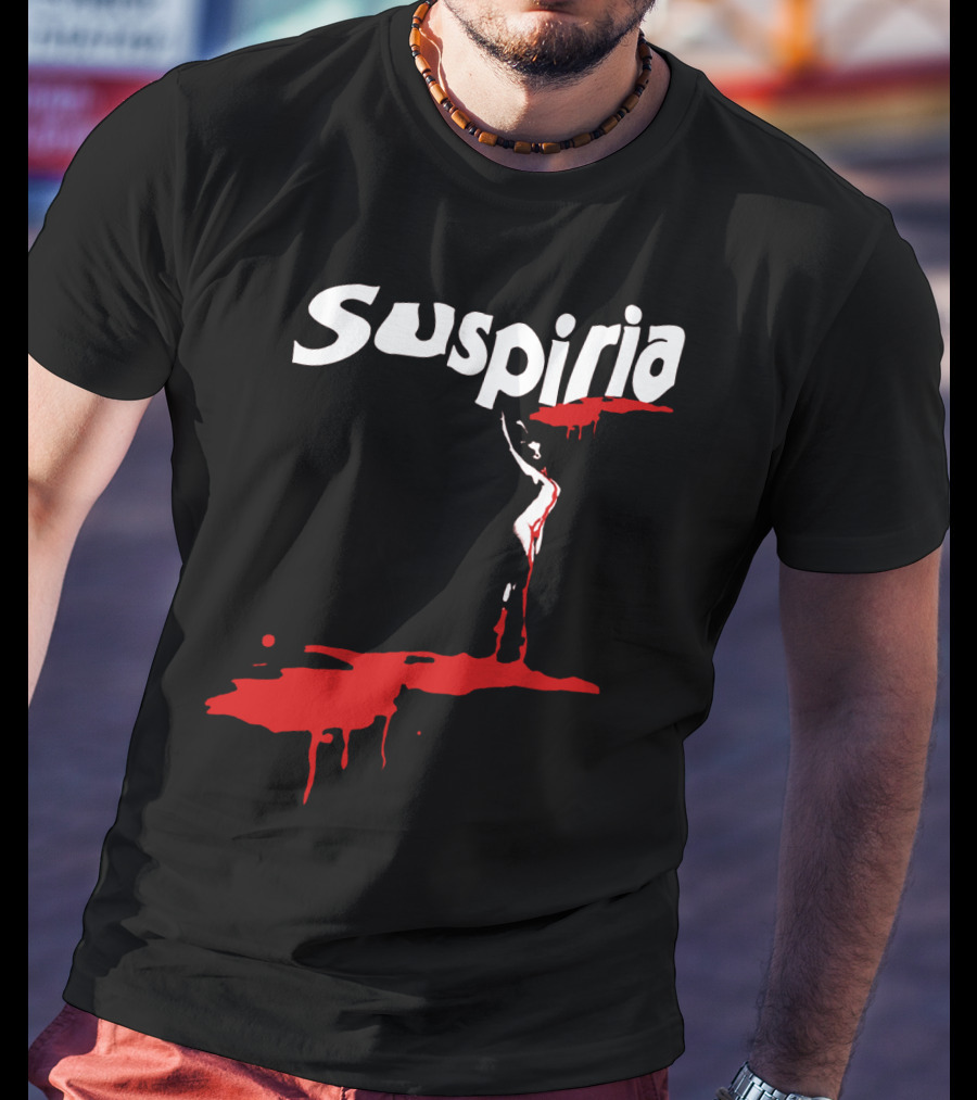 Suspiria 1977 Horror Film Logo With Red Blood And Dancing T-Shirt