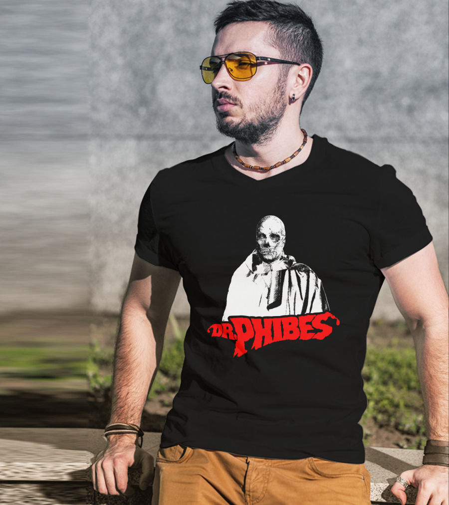 Dr. Phibes Skull Cloak T-Shirt