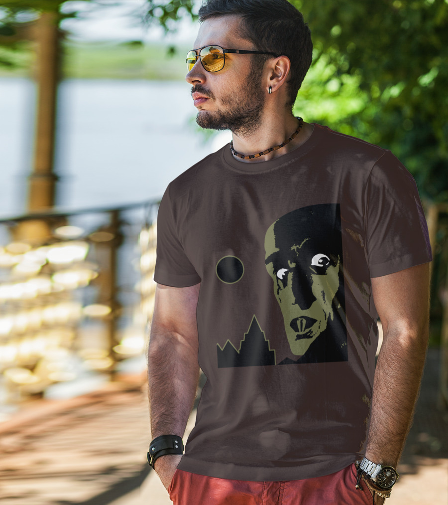 Nosferatu The Vampyre 1979 Iconic Horror Vampire Portrait With Castle And Moon T-Shirt
