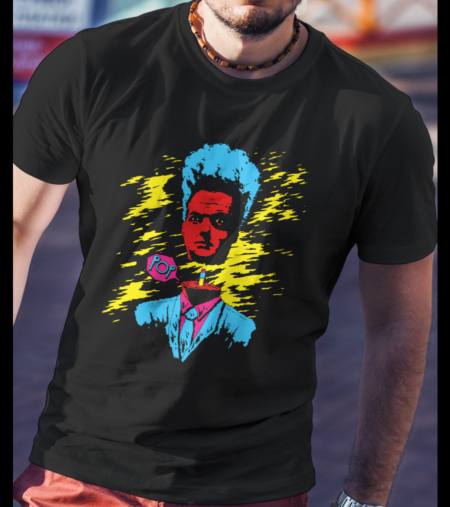 Eraserhead 1977 Pop Art Style With Colorful Lightning Background T-Shirt