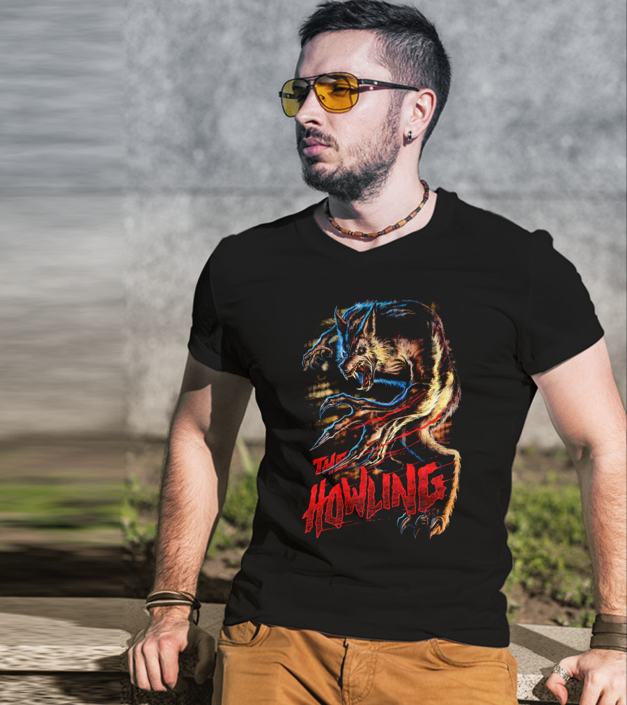 The Howling Werewolf Creature Retro Horror T-Shirt