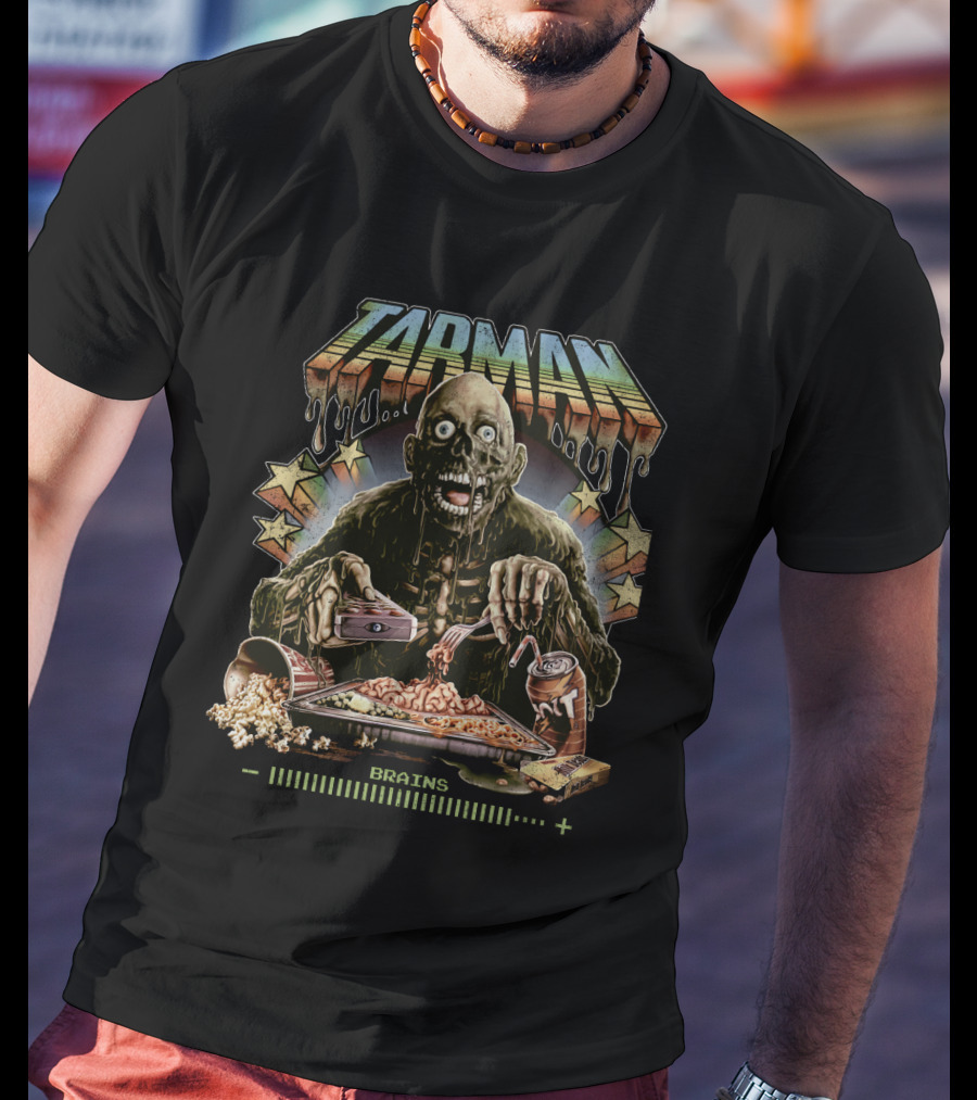 Tarman Brains The Return Of The Living Dead Zombie Vintage Popcorn Soda T-Shirt