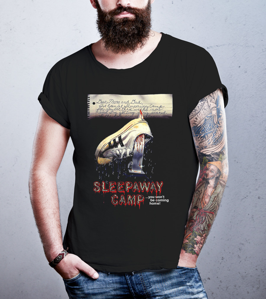 Sleepaway Camp You Won't Be Coming Home Bloody Shoe Note T-Shirt