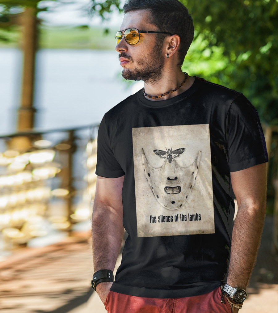 The Silence Of The Lambs Hannibal Lecter Mask With Death's-Head Hawkmoth T-Shirt