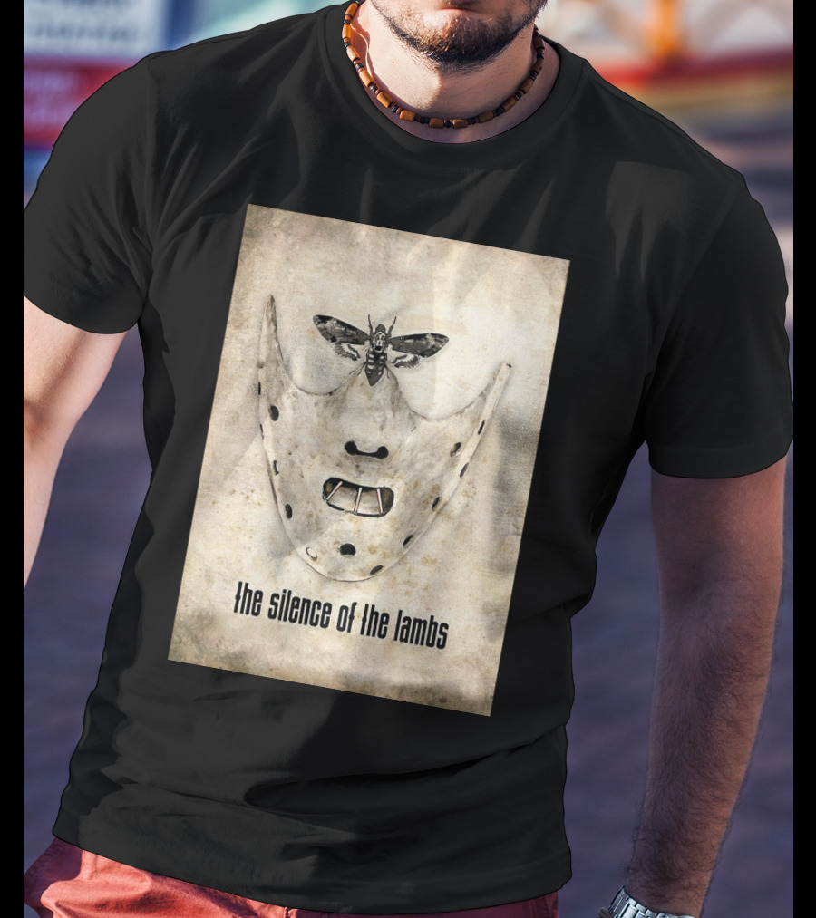The Silence Of The Lambs Hannibal Lecter Mask With Death's-Head Hawkmoth T-Shirt